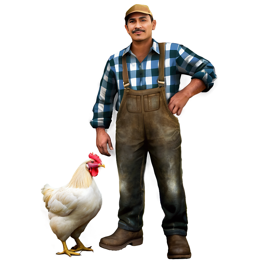 Farmer And Chicken Png 95