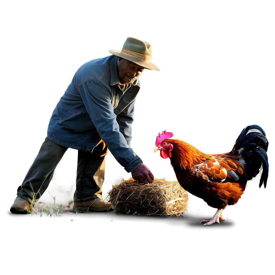 Farmer And Chicken Png Ogw