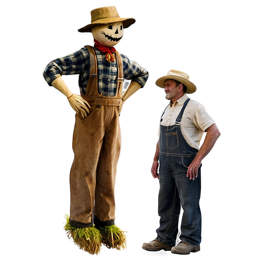 Farmer And Scarecrow Png Myc