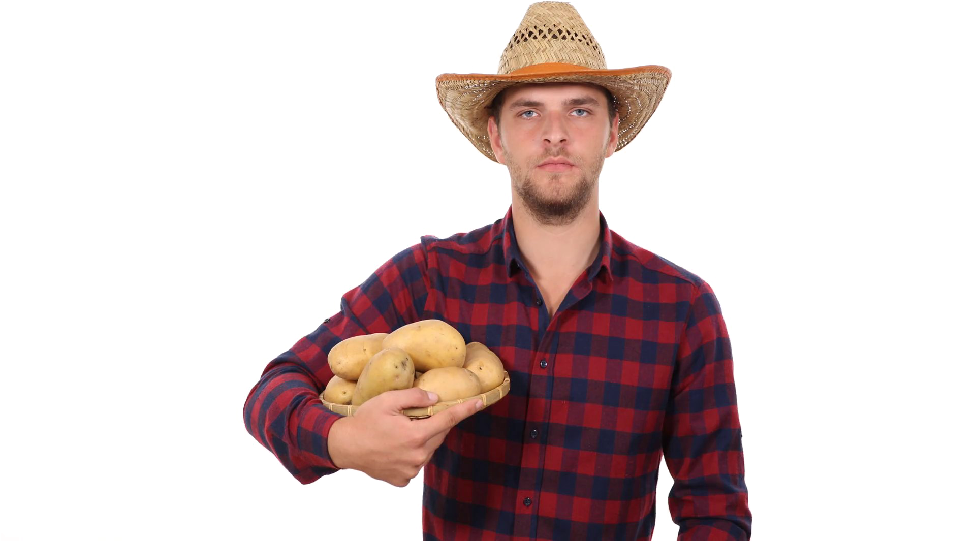 Farmer Holding Potatoes