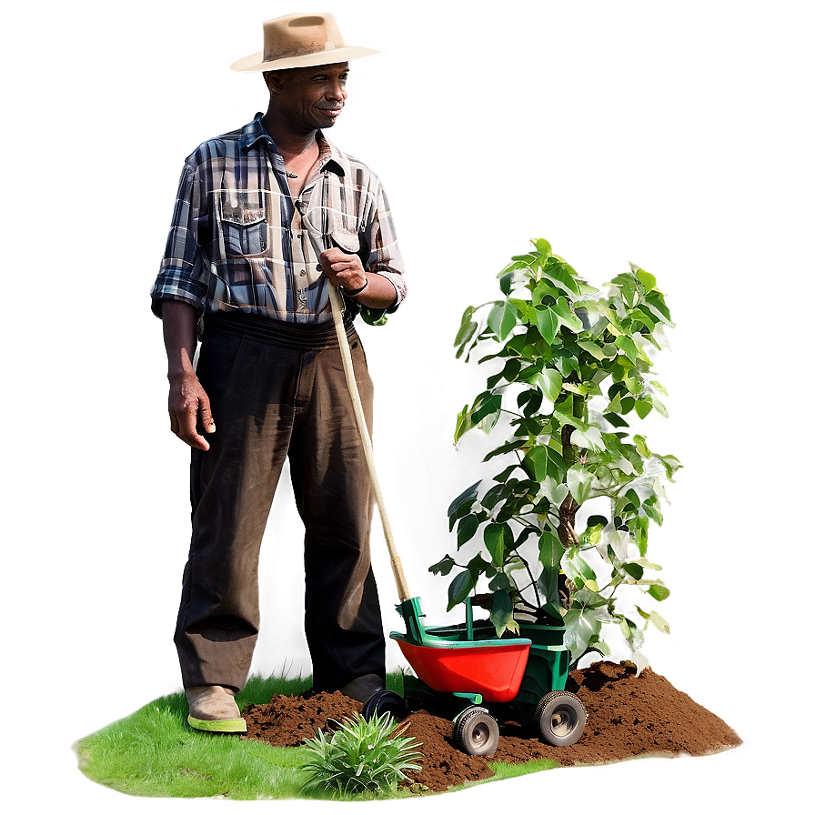 Farmer In Garden Png Vee1