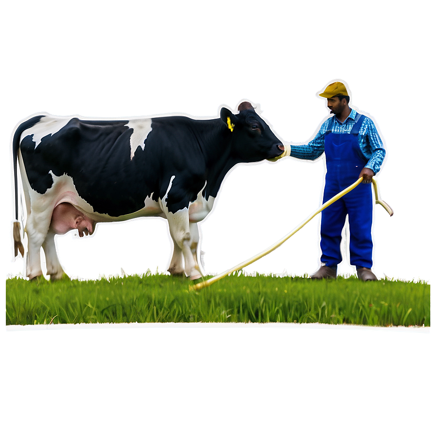 Farmer Milking Cow Png Fvk39