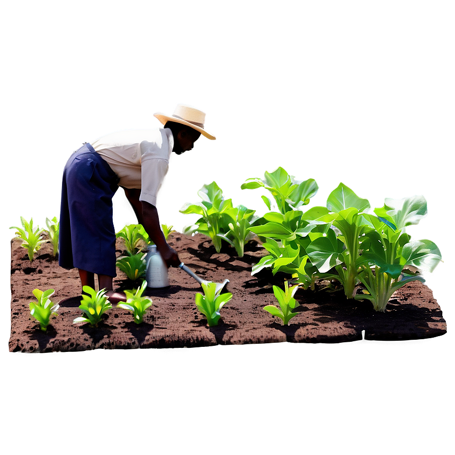 Farmer Watering Plants Png 19