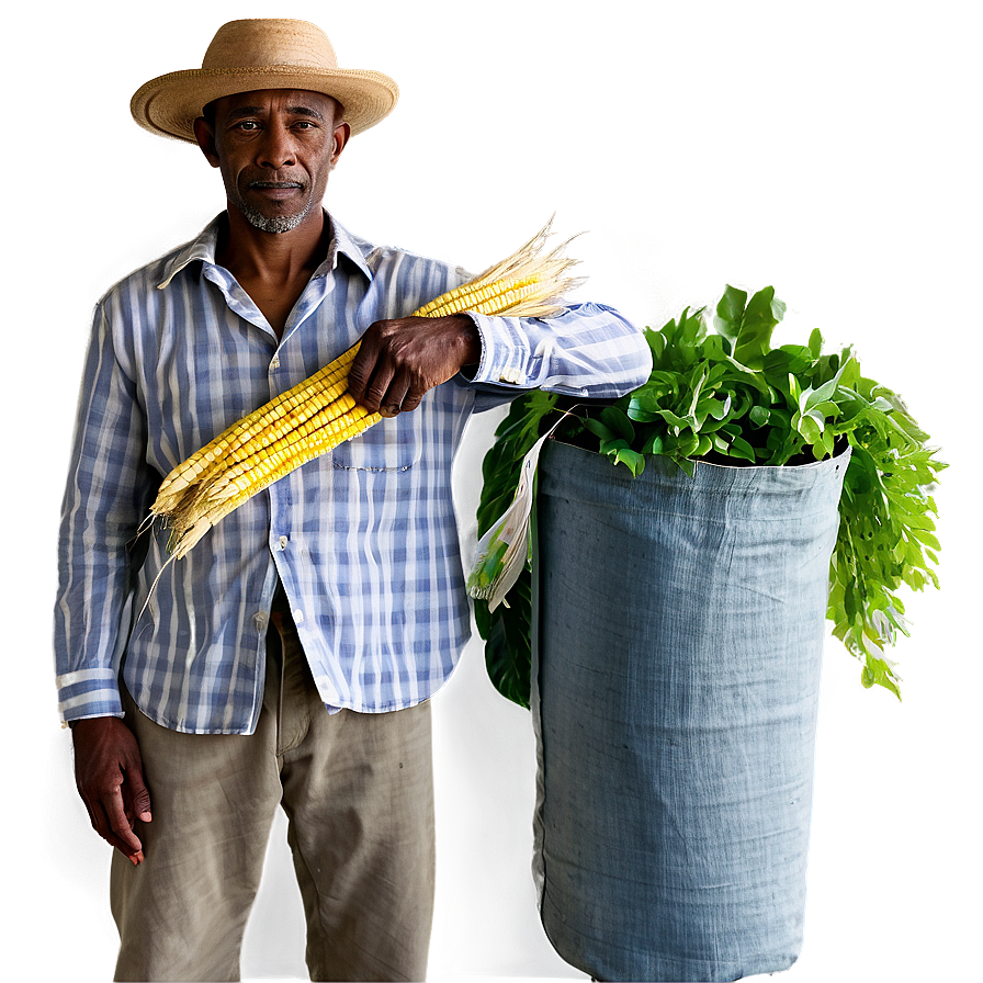 Farmer With Crops Png Crv17