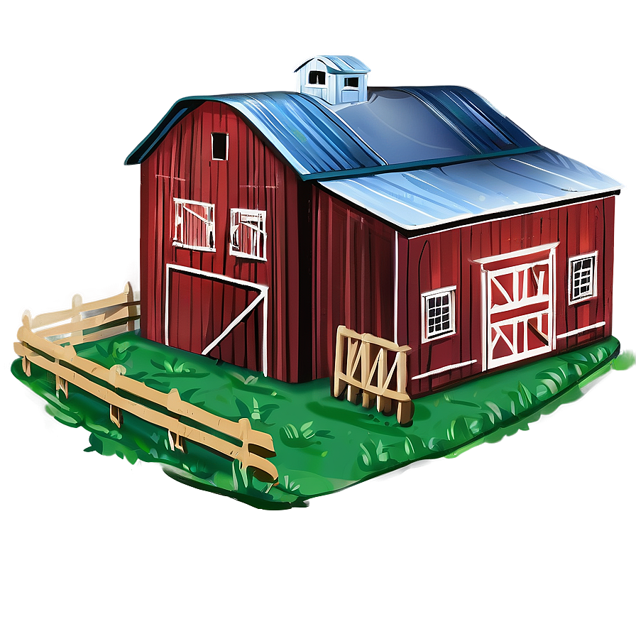 Farmhouse Barn Png 06122024