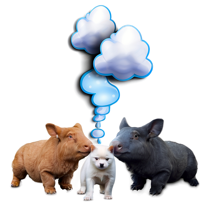 Fart Cloud With Animals Png Yjg