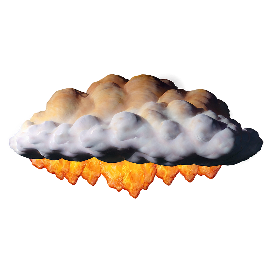 Fart Cloud With Flames Png Wxq