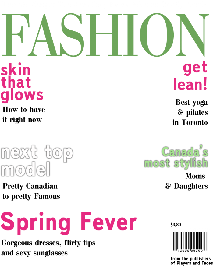 Fashion Magazine Cover Spring Fever
