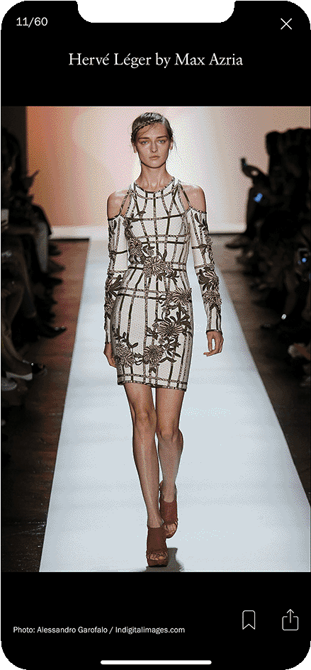 Fashion Runway Model Herve Leger Max Azria