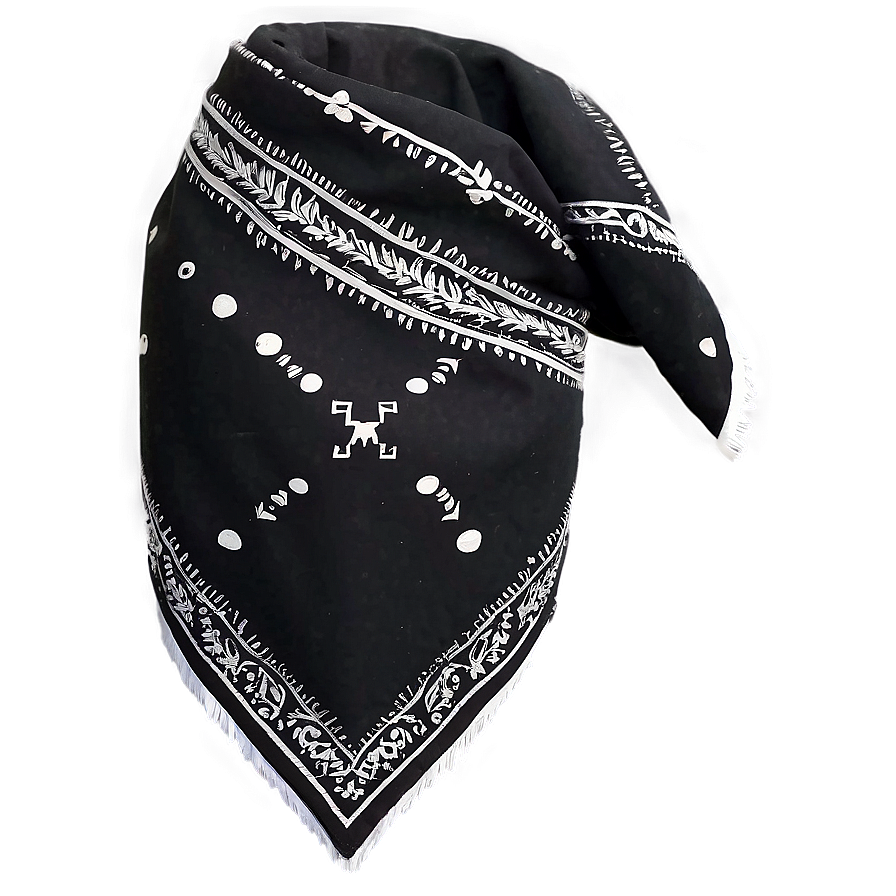 Fashionable Black Bandana Png 5