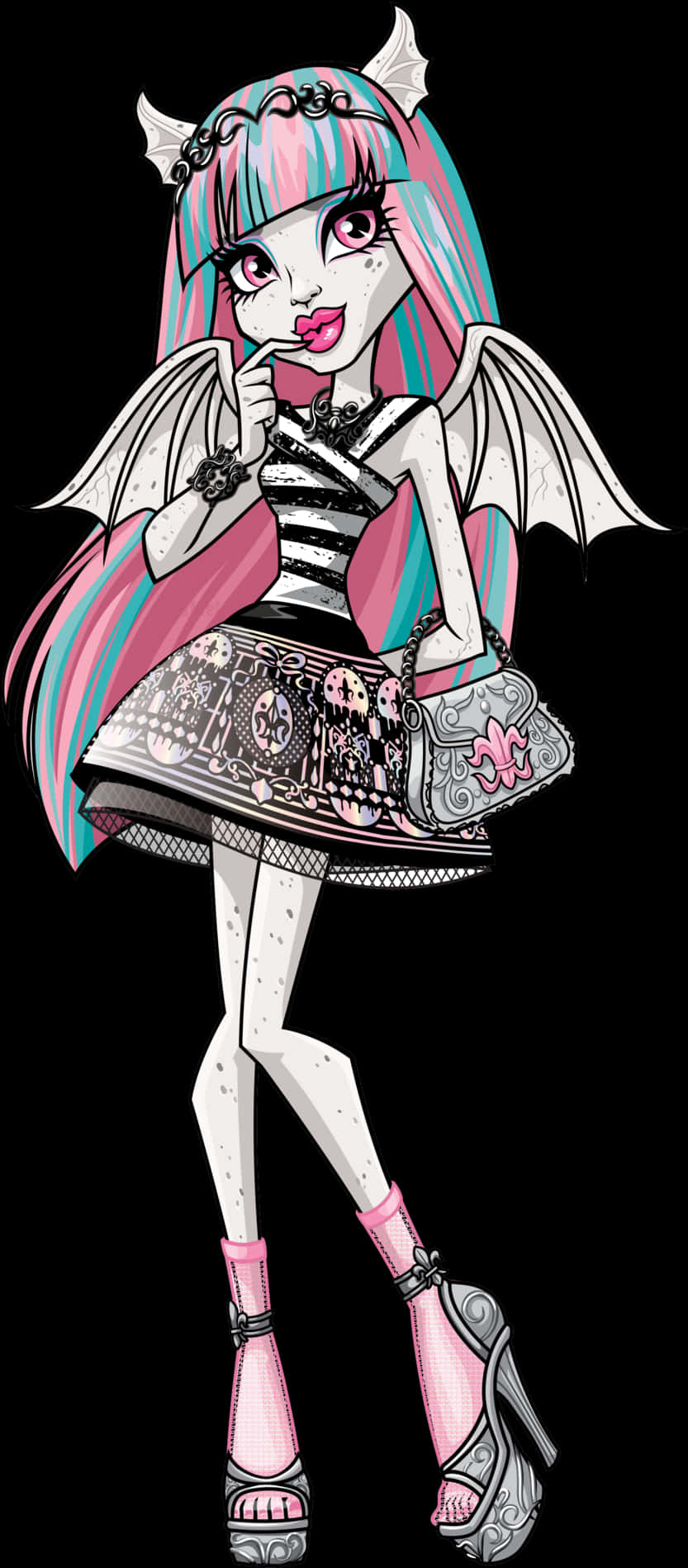Fashionable Monster Girl Illustration