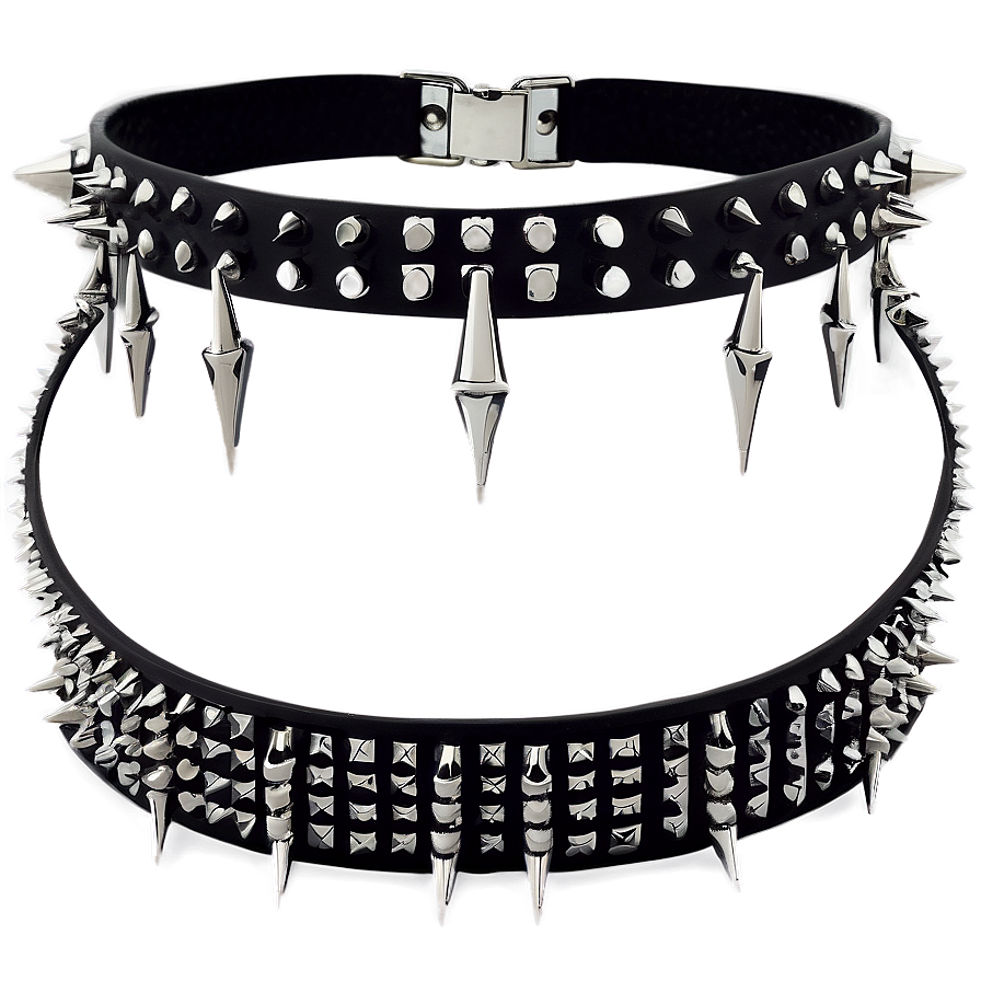 Fashionable Spiked Choker Trends Png 06282024