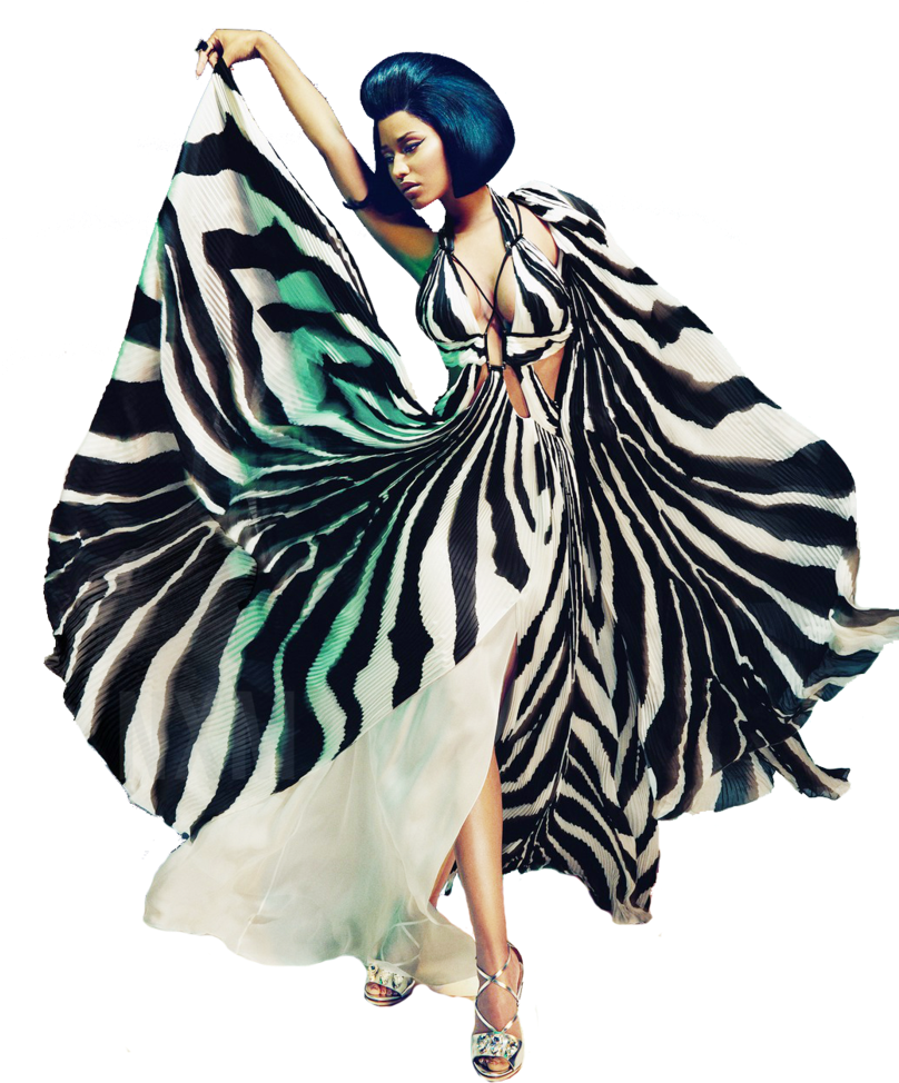 Fashionable Zebra Print Dress Pose