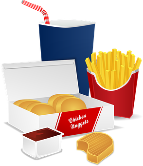 Fast Food Combo Vector Illustration