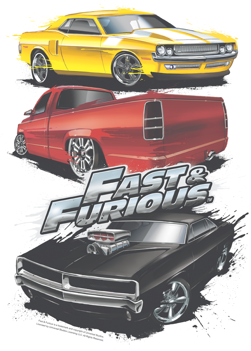 Fast Furious Iconic Cars Graphic