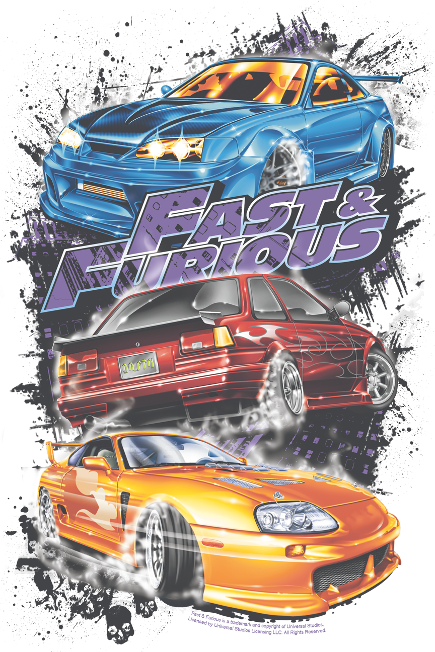 Fast Furious Iconic Cars Poster