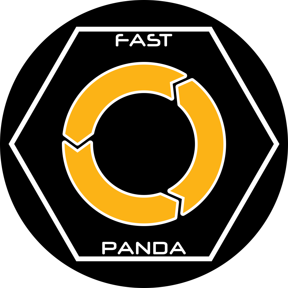 Fast Panda Octagonal Logo