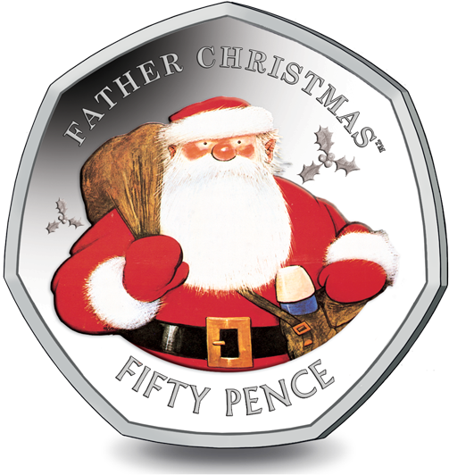 Father Christmas Fifty Pence Coin