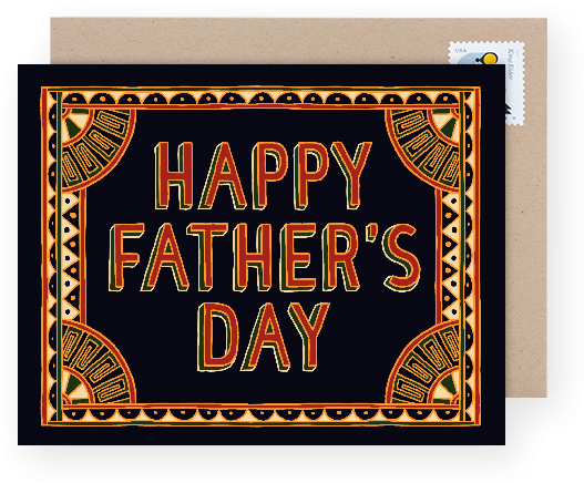 Fathers Day Greeting Card Design