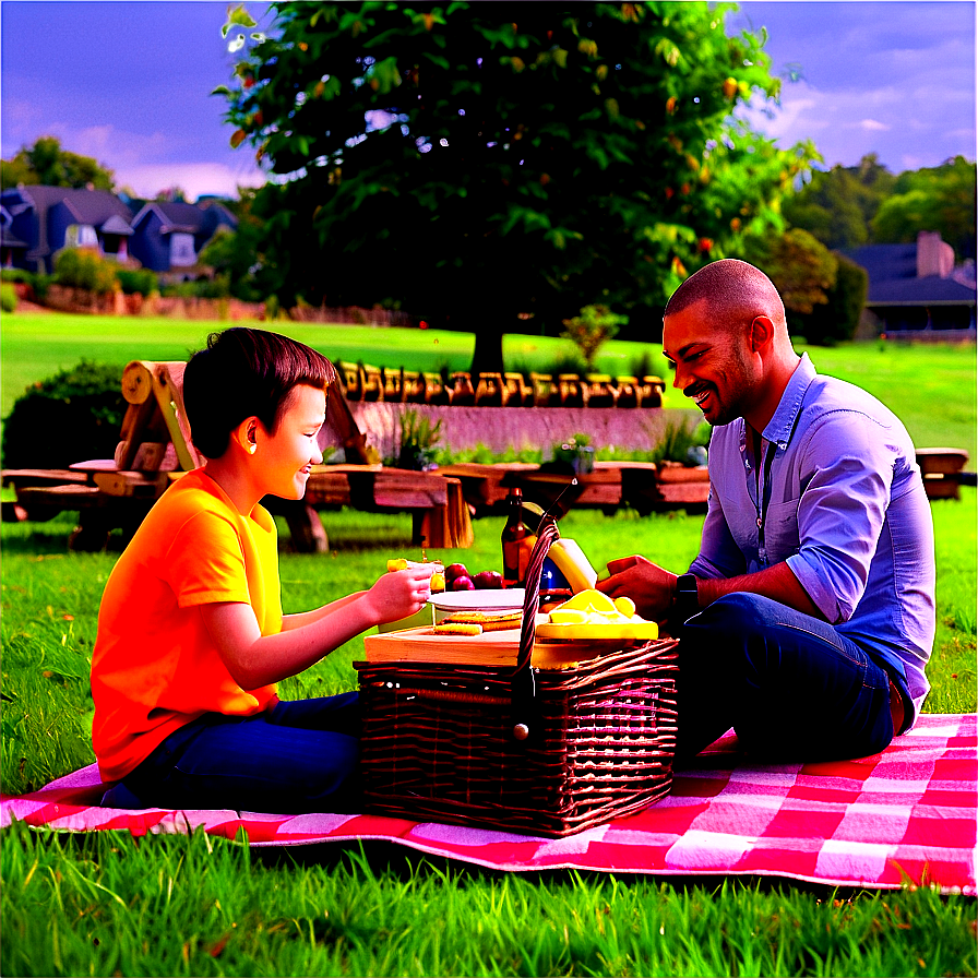 Fathers Day Picnic Scene Png Nvm