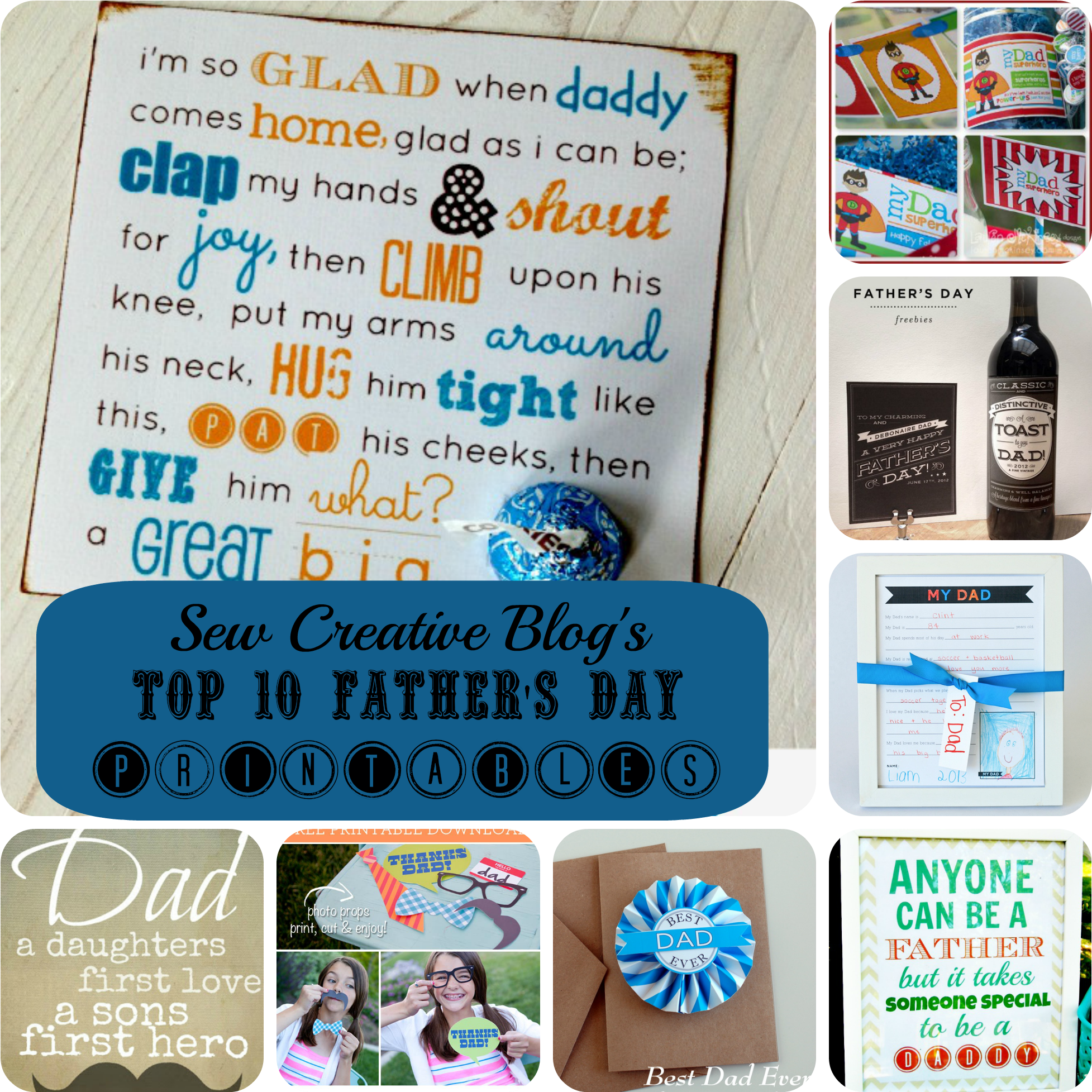 Fathers Day Printables Collage
