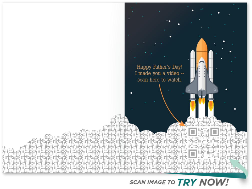 Fathers Day Space Shuttle Card