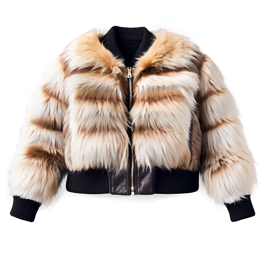 Faux Fur Bomber Jacket Png 06282024