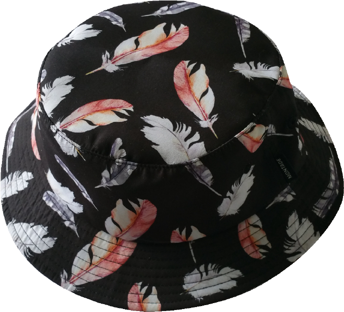 Feather Print Bucket Hat