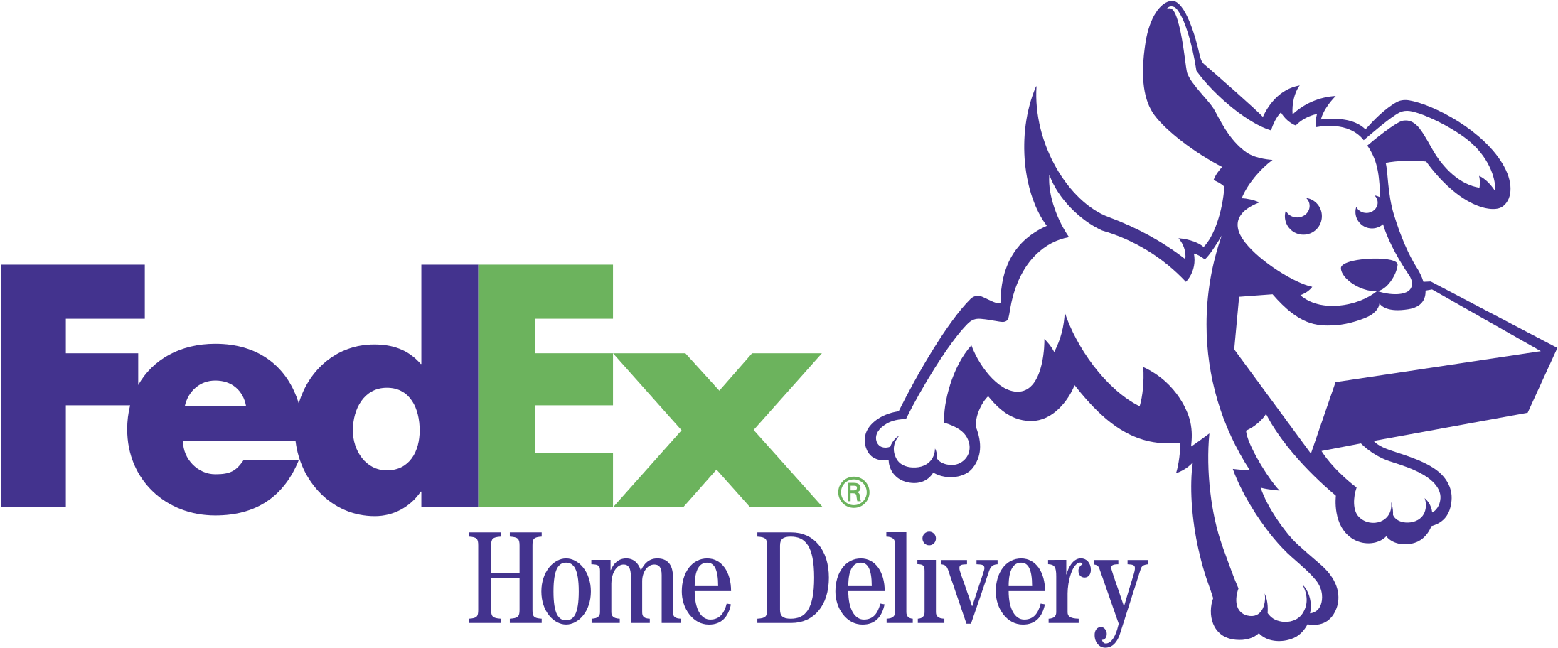 Fed Ex Home Delivery Logowith Dog