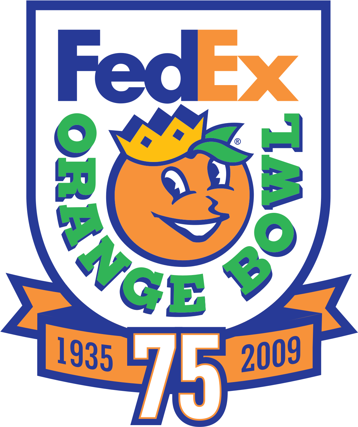 Fed Ex_ Orange_ Bowl_75th_ Anniversary_ Logo