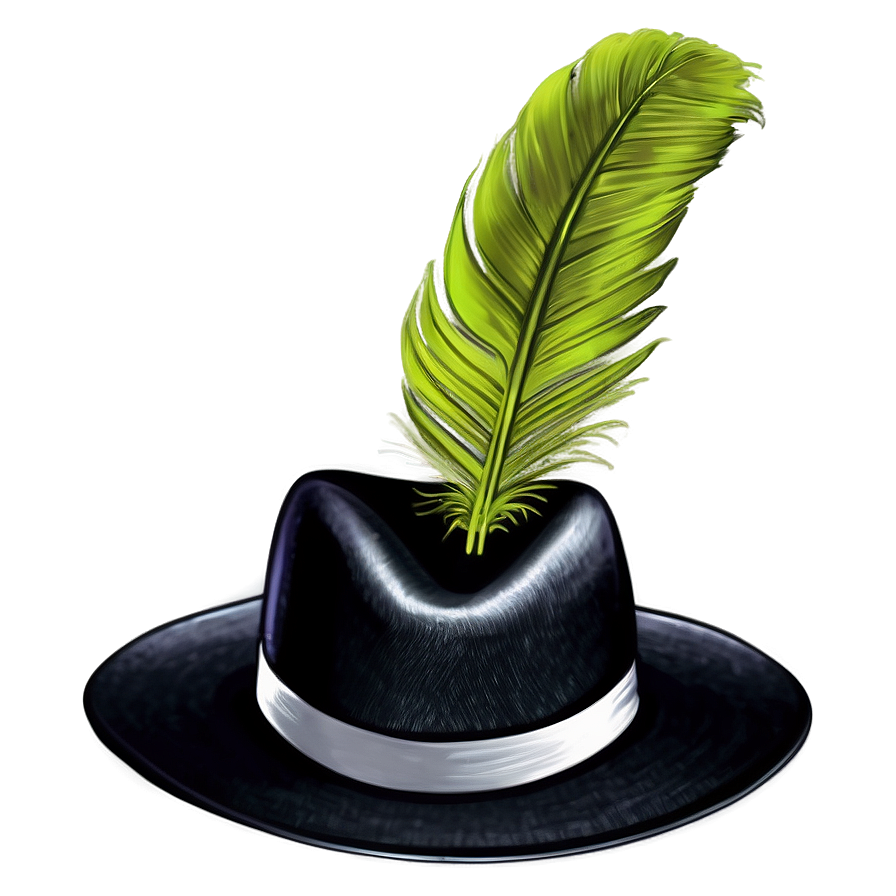 Fedora With Feather Png 05042024