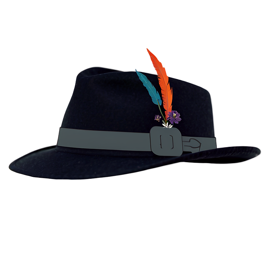 Fedora With Feather Png Iir4