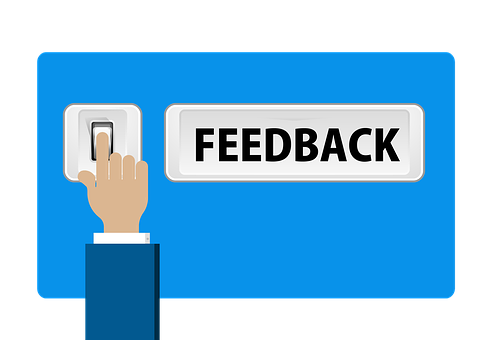 Feedback Button Press Illustration