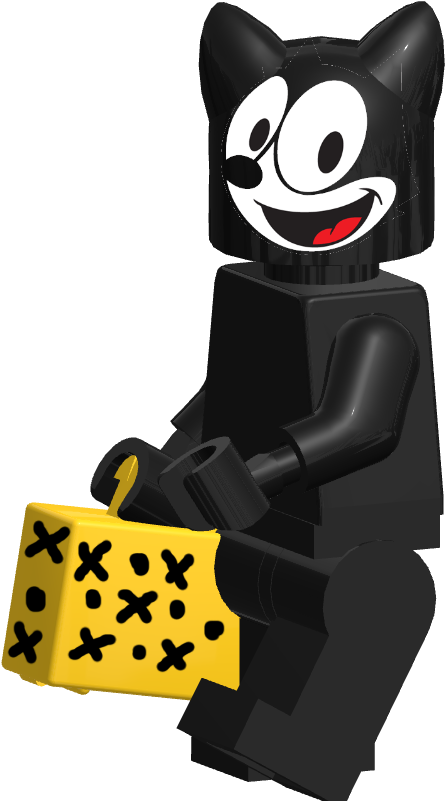 Felix Lego Figurewith Cheese Suitcase