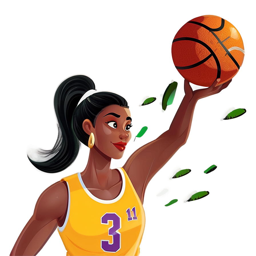 Female Basketball Cartoon Png Blj50