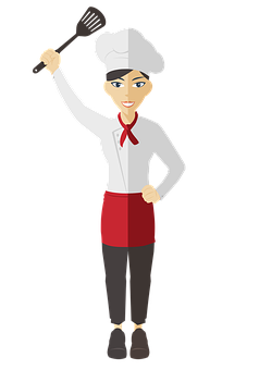 Female Chef Cartoon Character