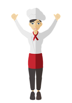 Female Chef Cartoon Character