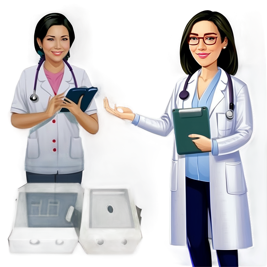 Female Doctor Cartoon Png Eqb38