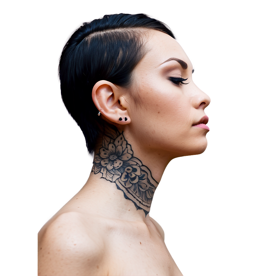 Female Neck Tattoo Styles Png Otb16