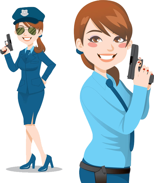 Female Police Officer Cartoon Characters