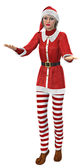 Female Santa Costume Pose