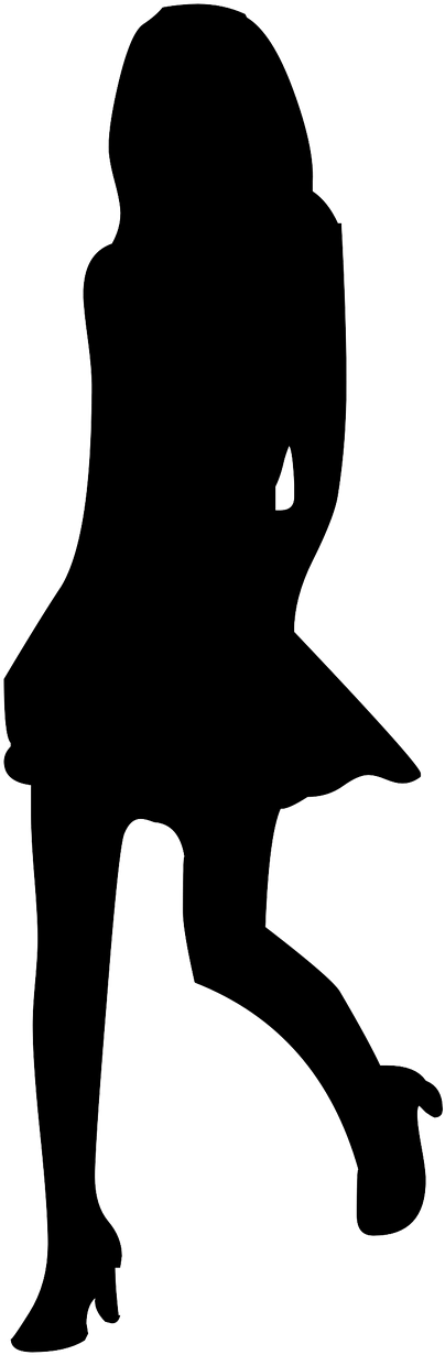 Female Silhouette Posing Elegantly