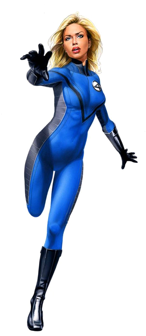 Female Superheroin Blue Costume