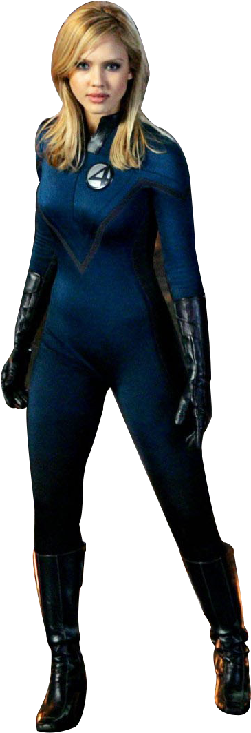 Female Superheroin Blue Suit