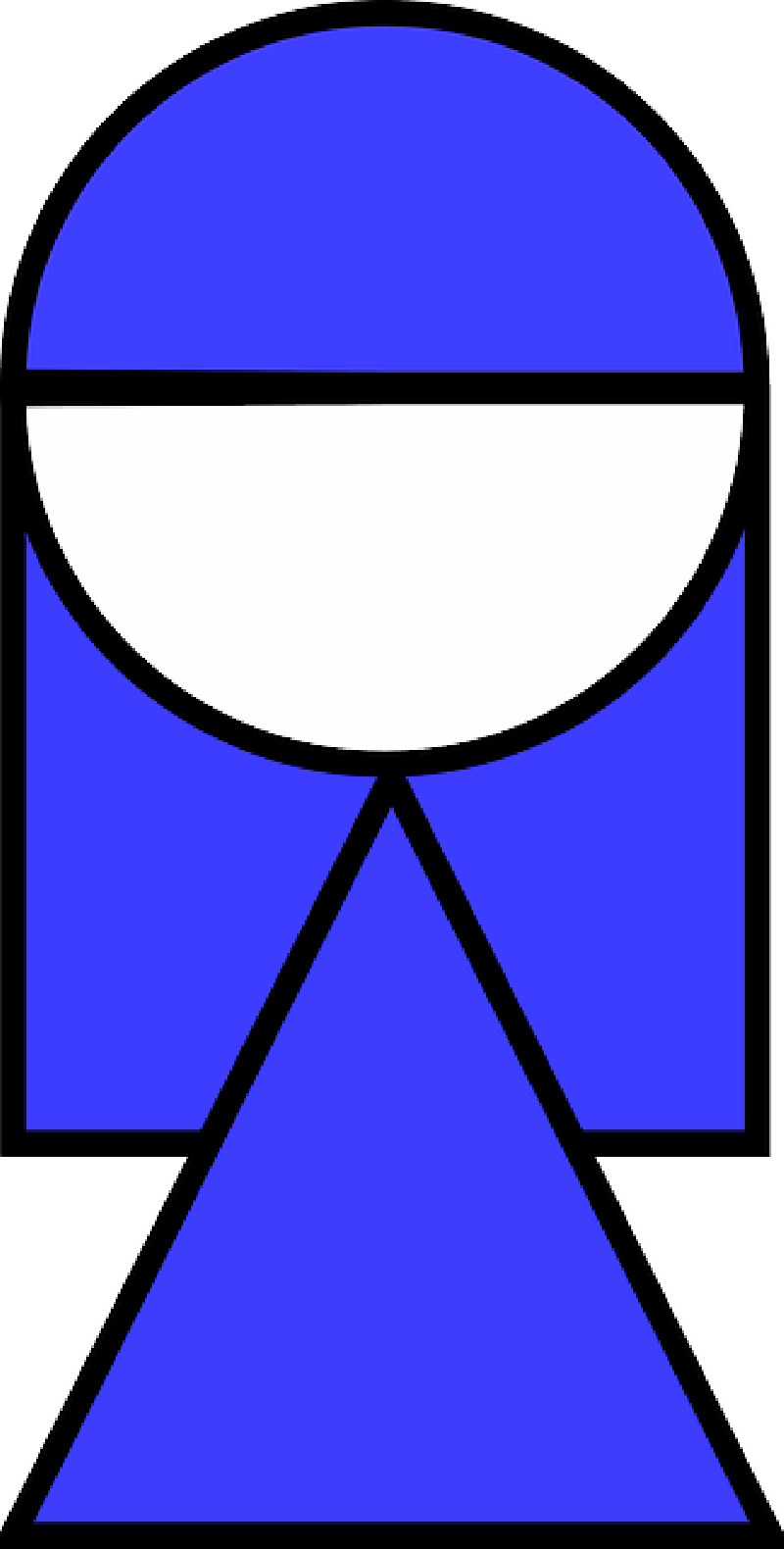 Female Symbol Blue Outline