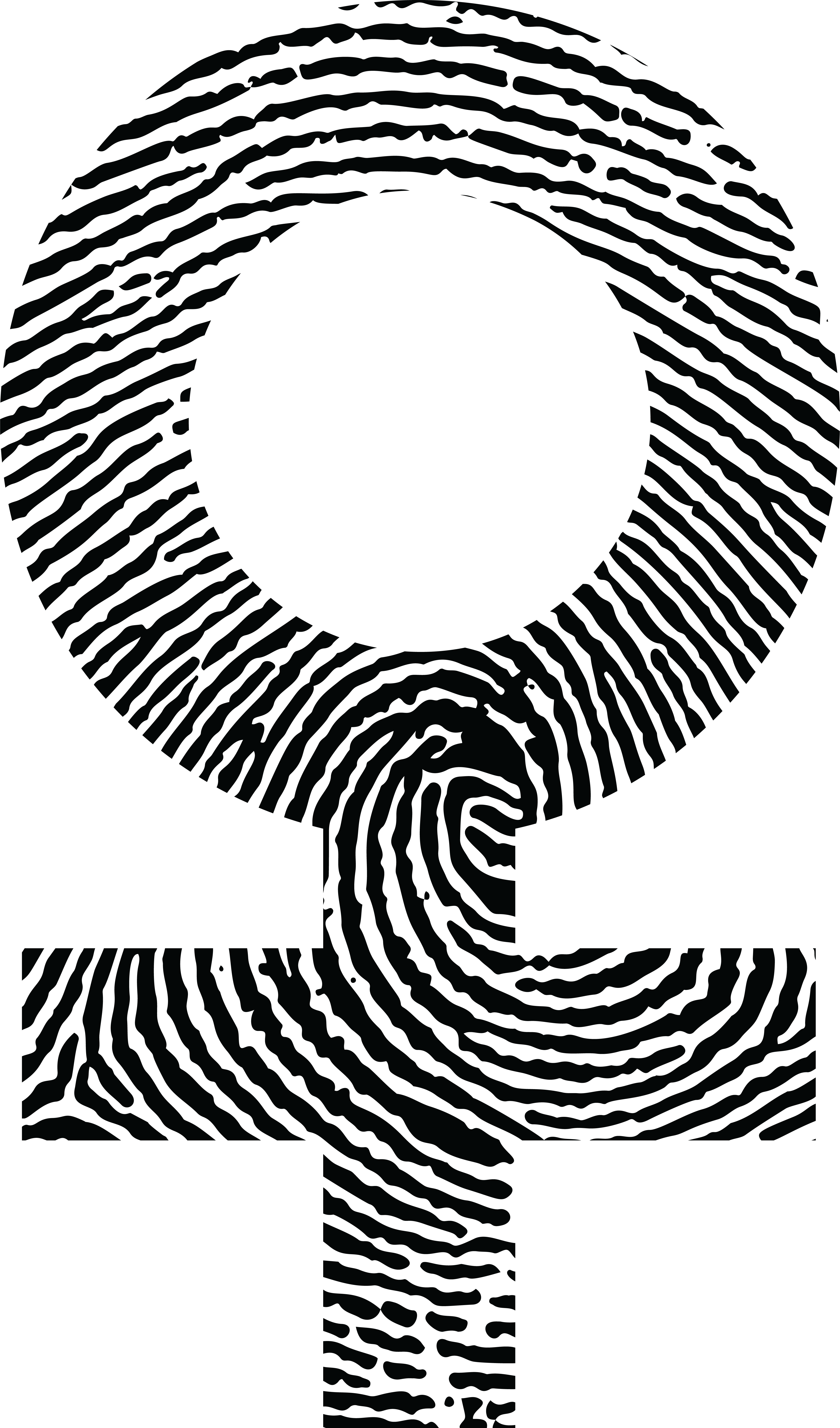 Female Symbol Fingerprint Pattern