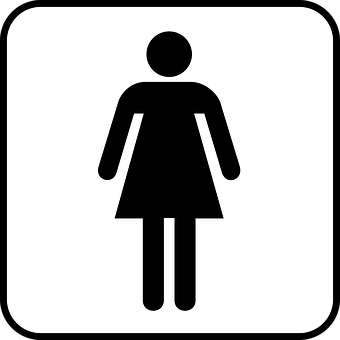 Female Symbol Restroom Sign