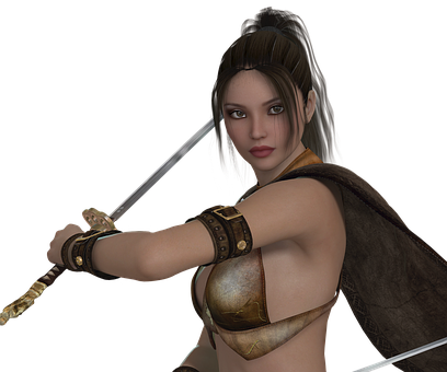 Female Warrior With Sword