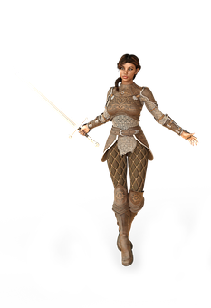 Female Warrior3 D Model