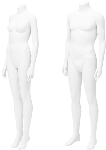 Femaleand Male Mannequins Standing